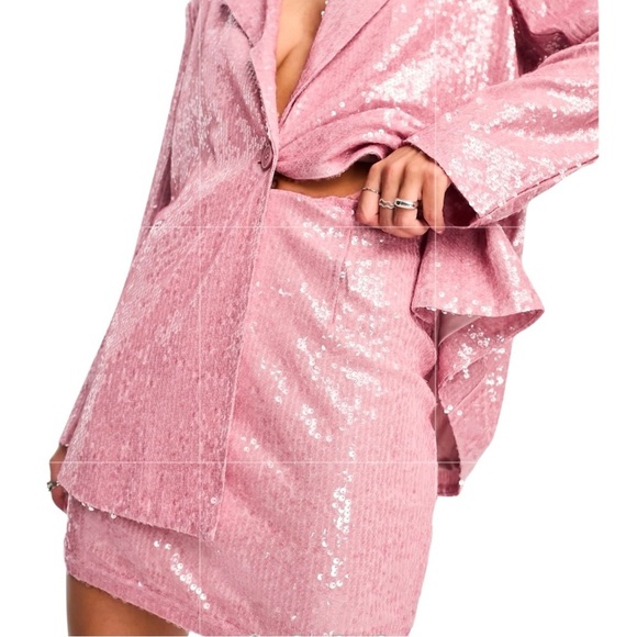 Kyo The Brand Sequin Mini Skirt SZ 6 Pink Party Sparkle Barbiecore NWT - Picture 1 of 9